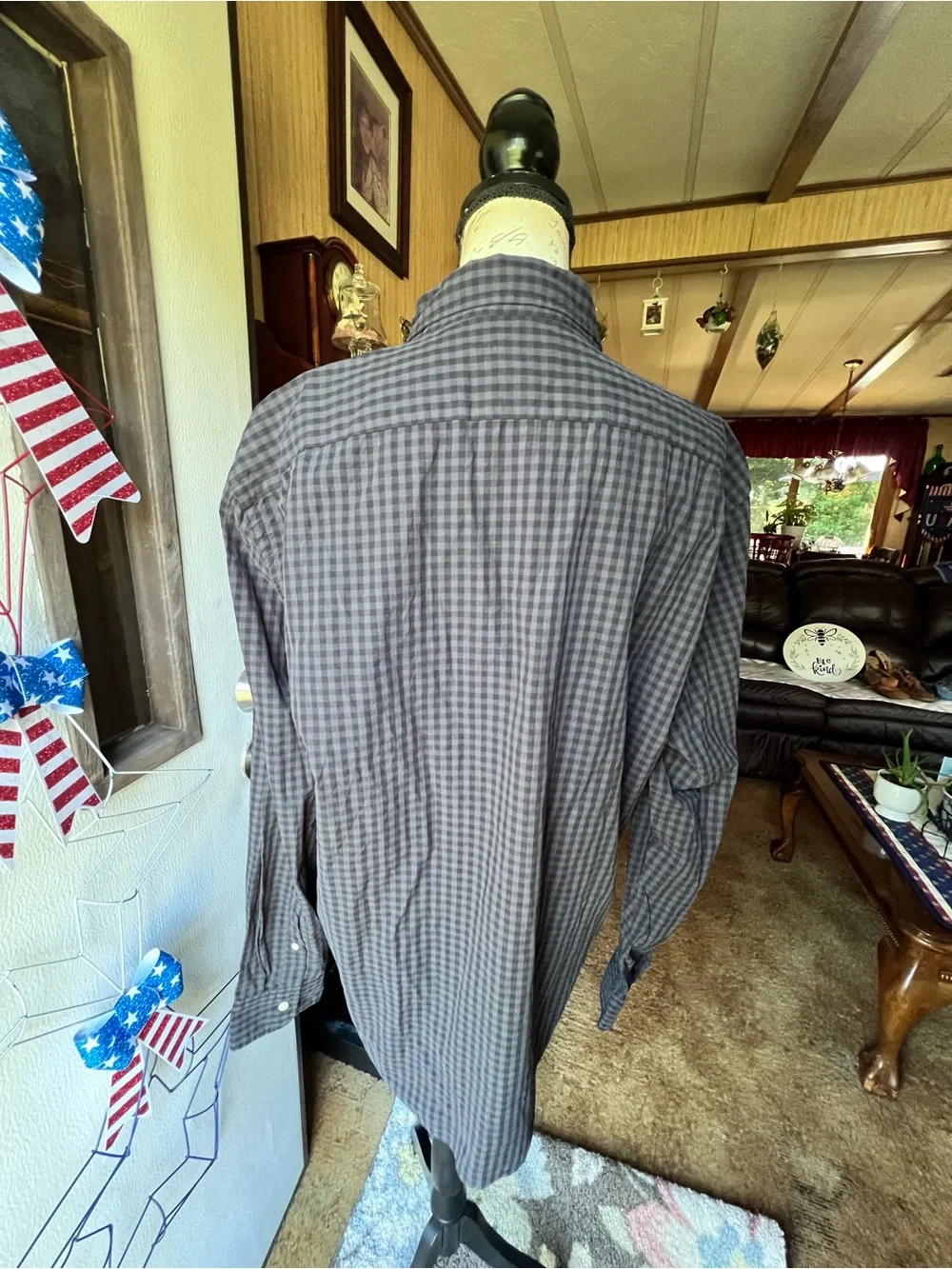 NWT men’s J. Crew plaid button down long sleeve cotton size XL.